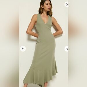 NATION LA Olive Green Sleeveless Dress
